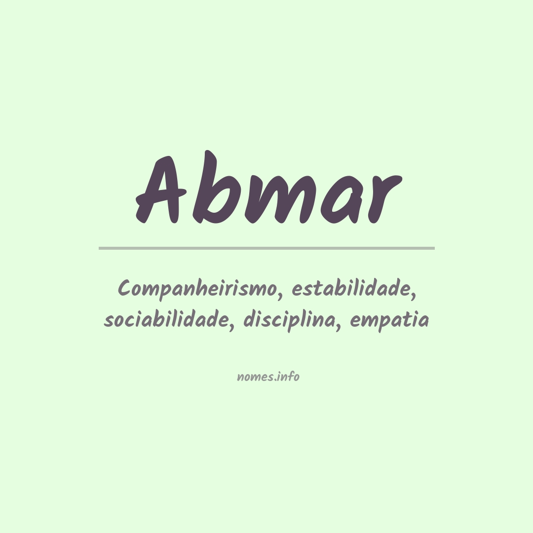 Significado do nome Abmar