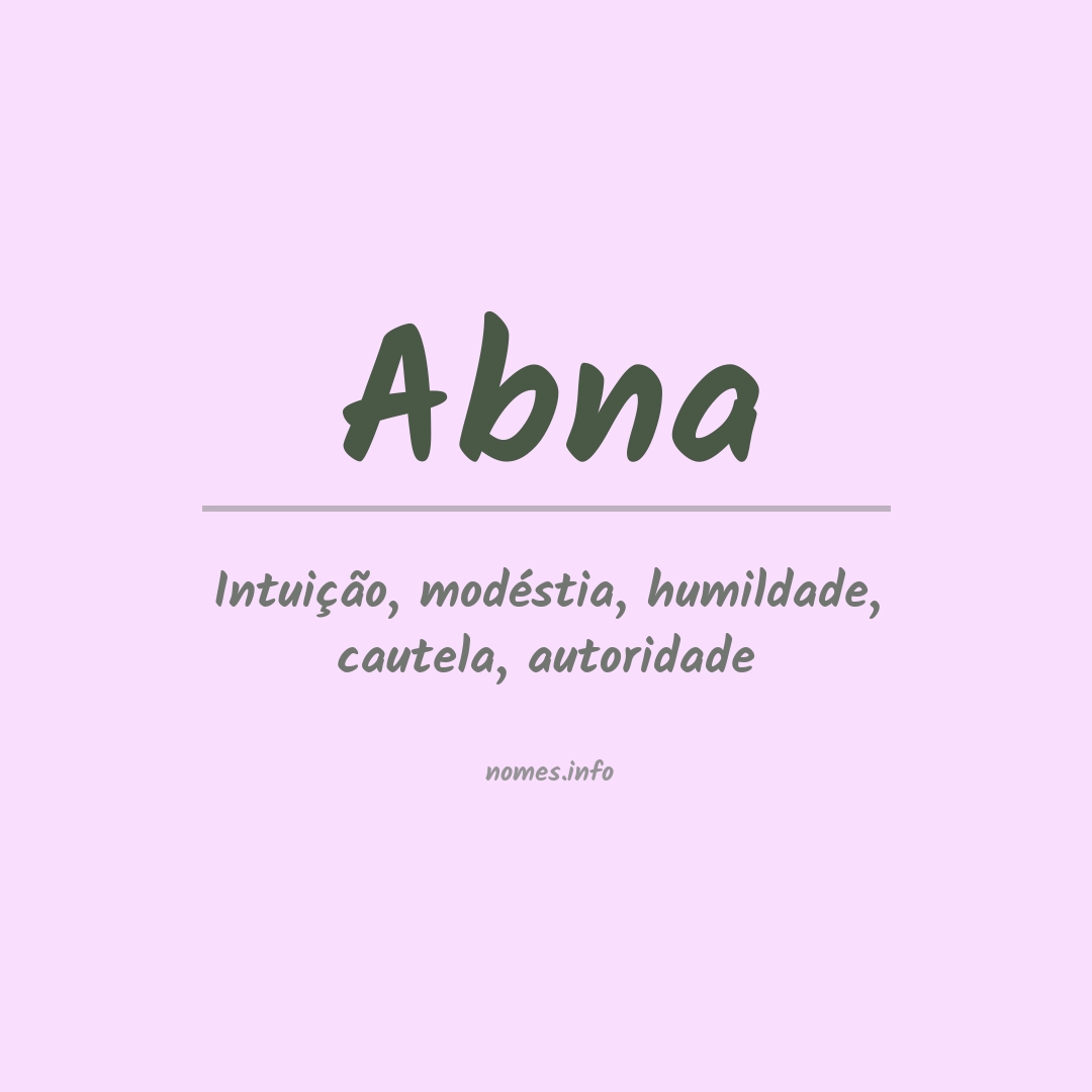 Significado do nome Abna