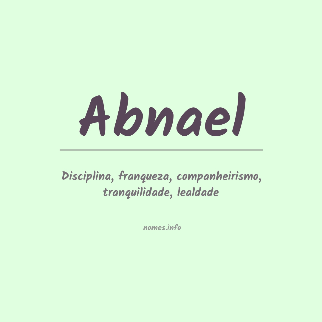 Significado do nome Abnael