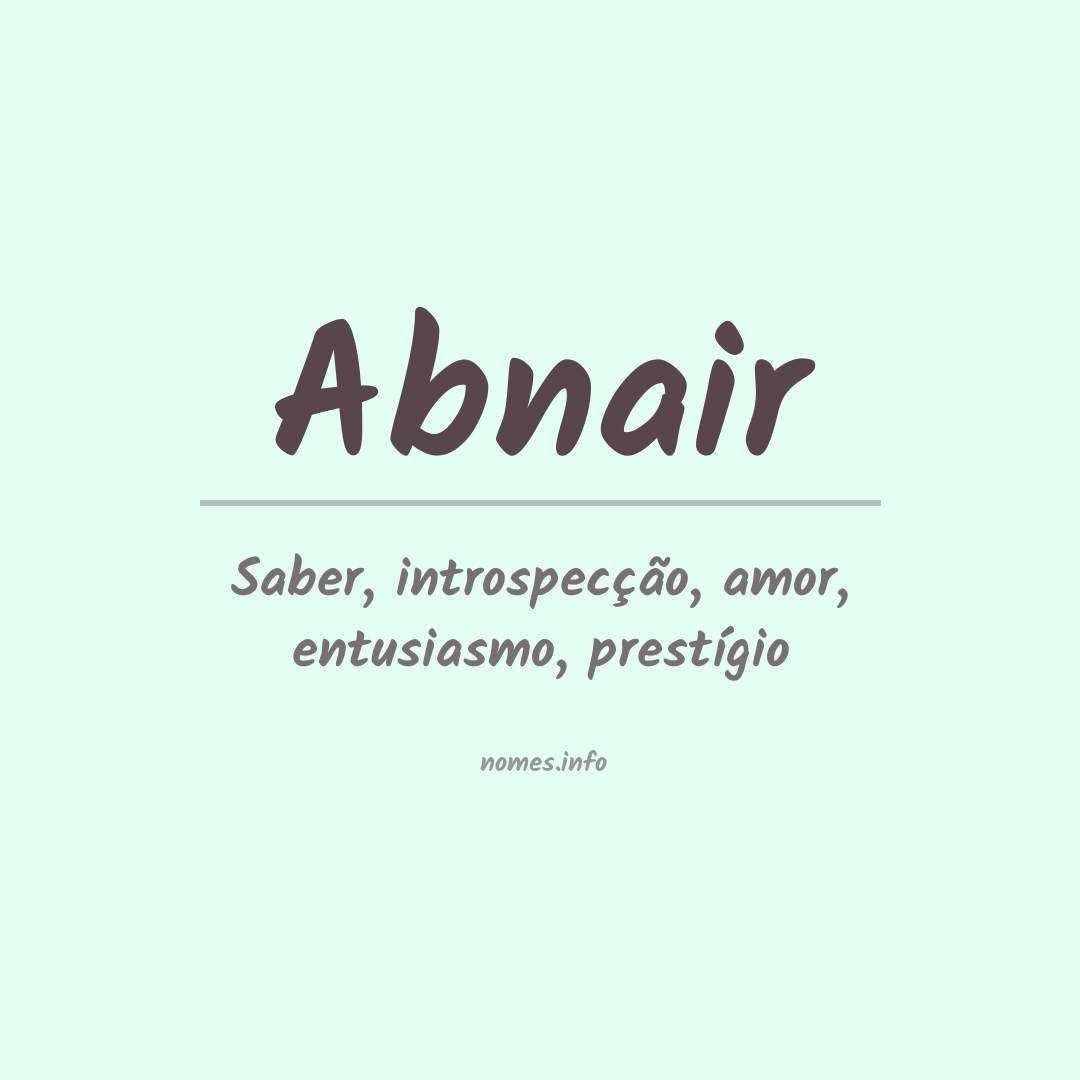 Significado do nome Abnair