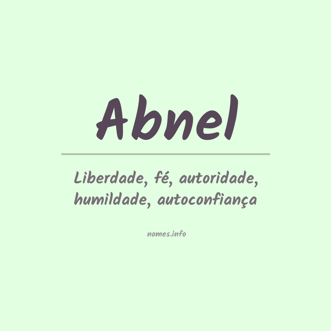 Significado do nome Abnel