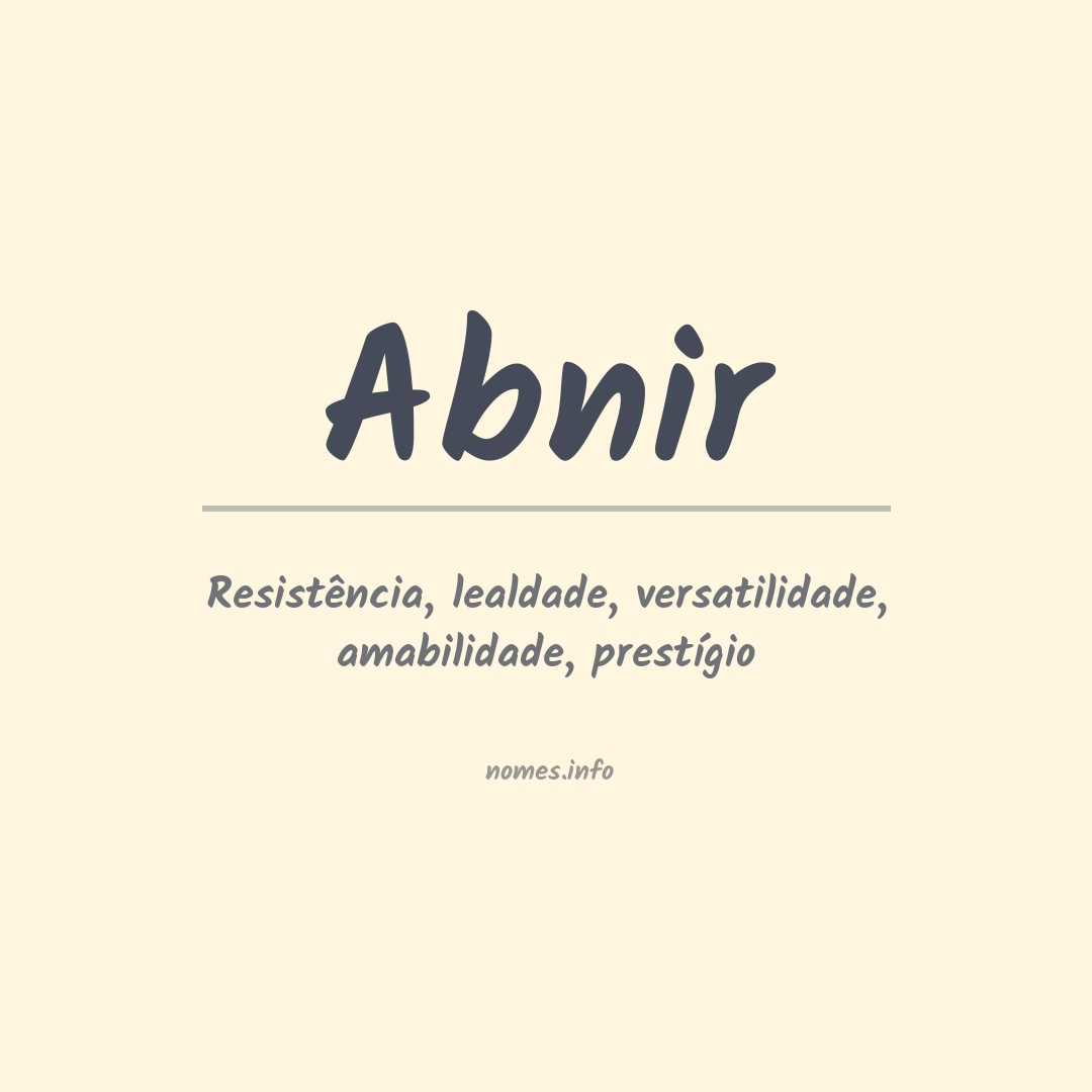 Significado do nome Abnir