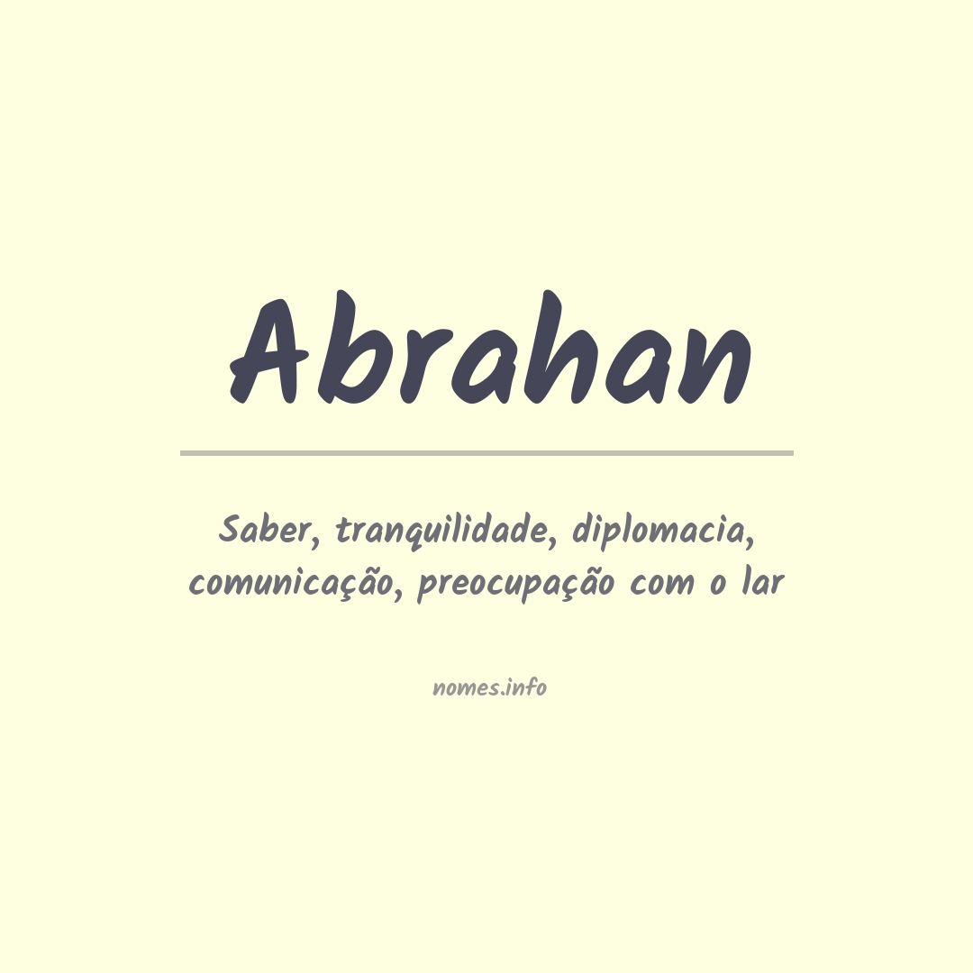 Significado do nome Abrahan