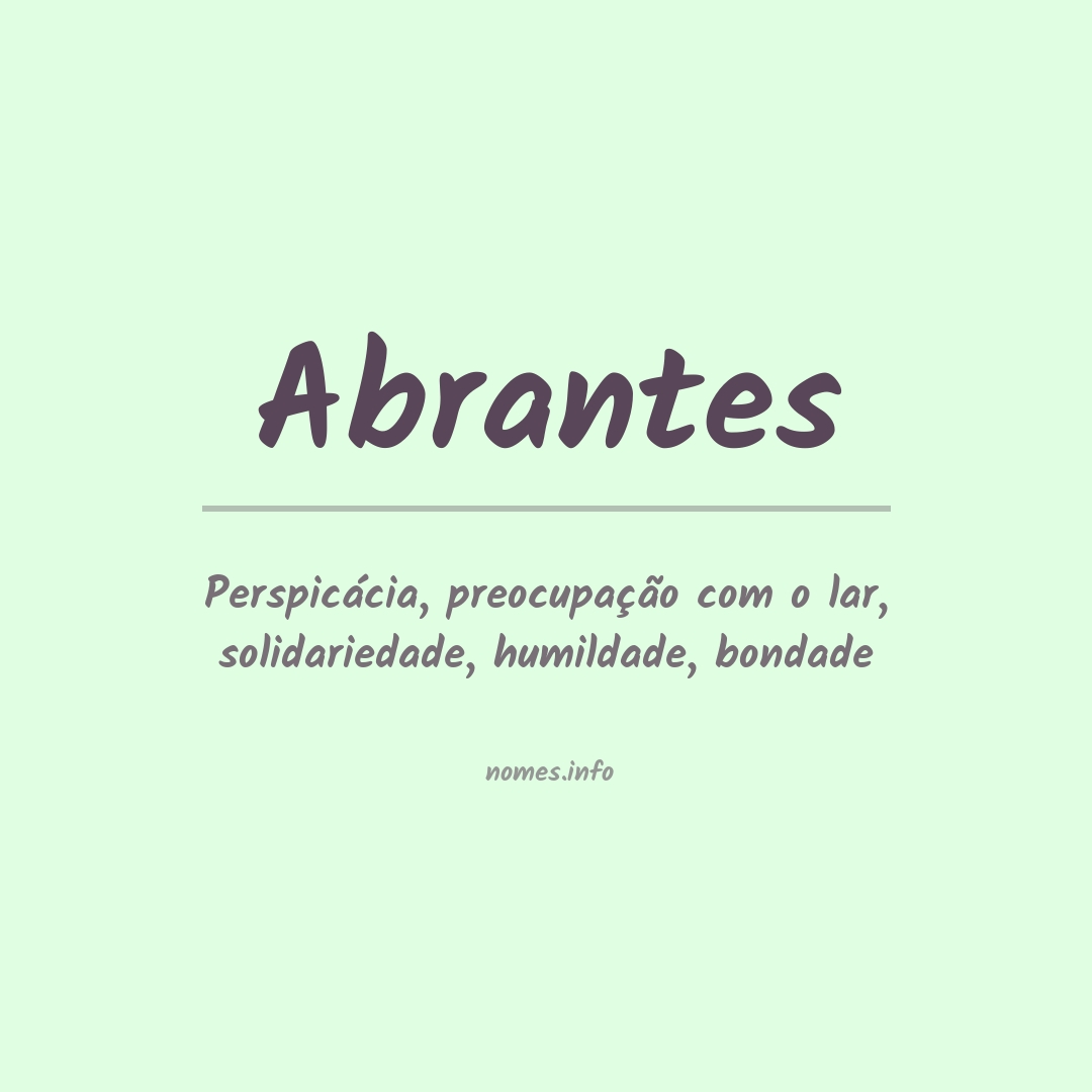 Significado do nome Abrantes