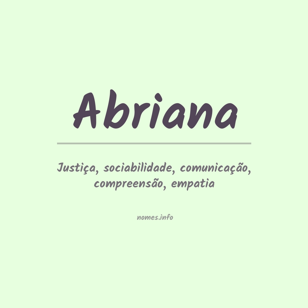 Significado do nome Abriana
