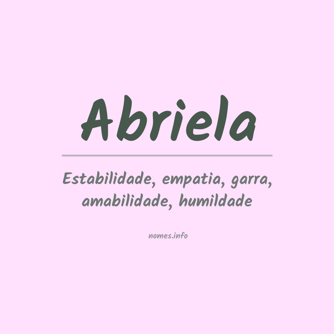 Significado do nome Abriela