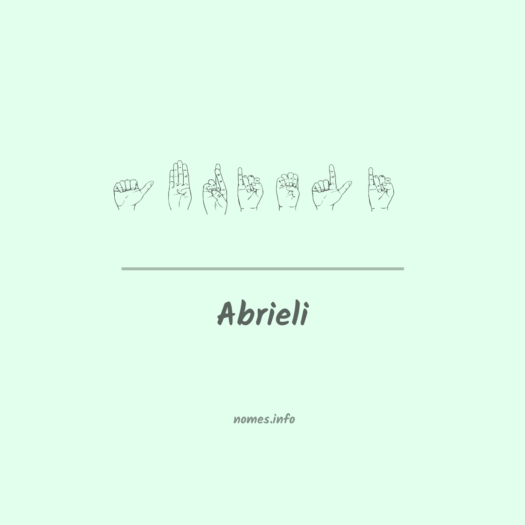 Abrieli em Libras