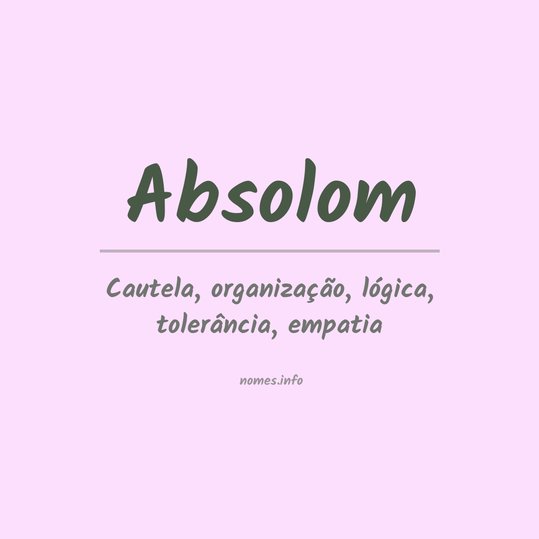 Significado do nome Absolom