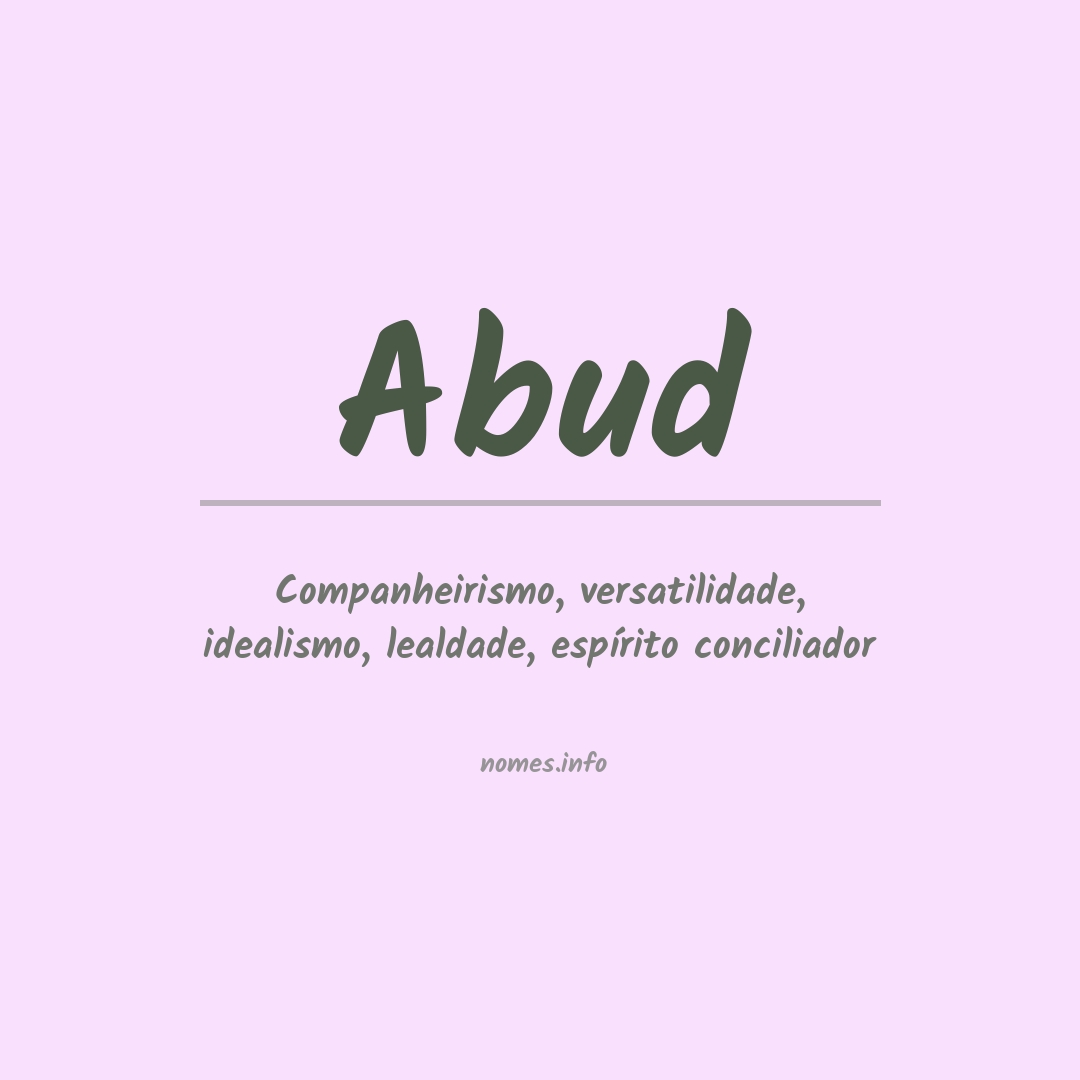 Significado do nome Abud