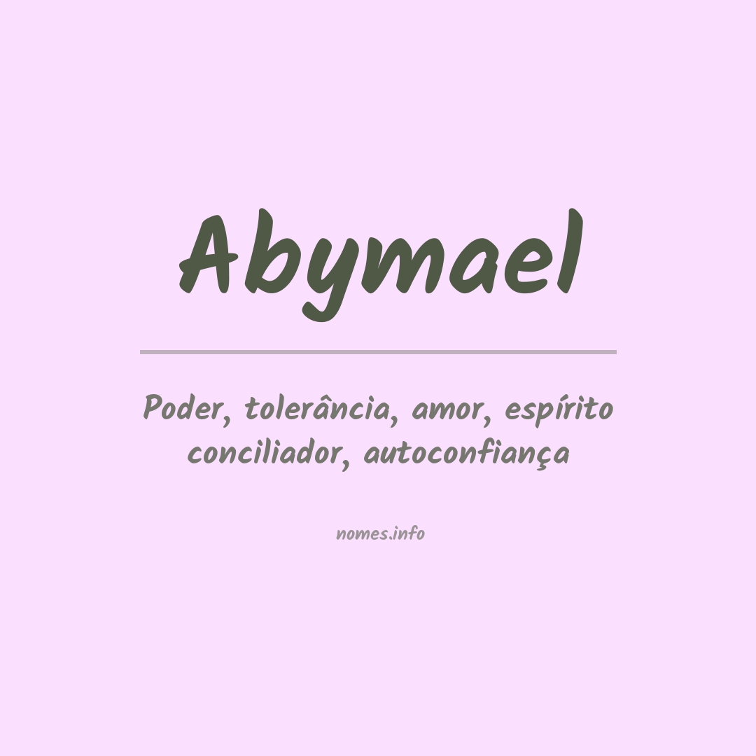 Significado do nome Abymael
