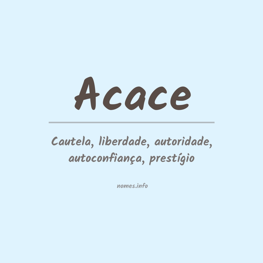 Significado do nome Acace