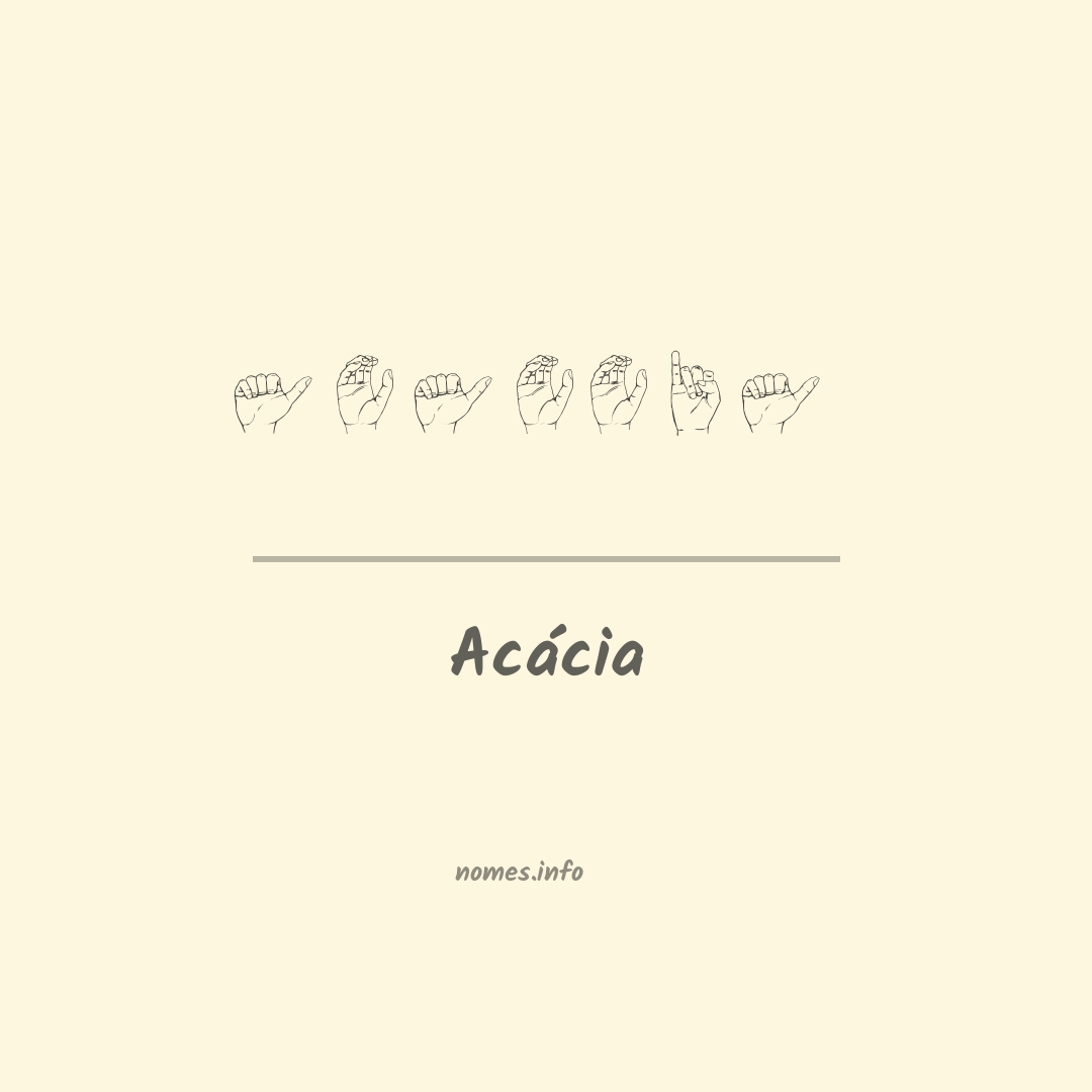 Acácia em Libras