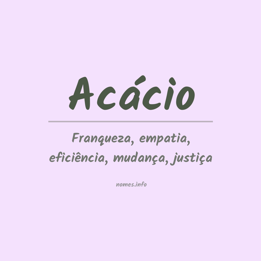 Significado do nome Acácio
