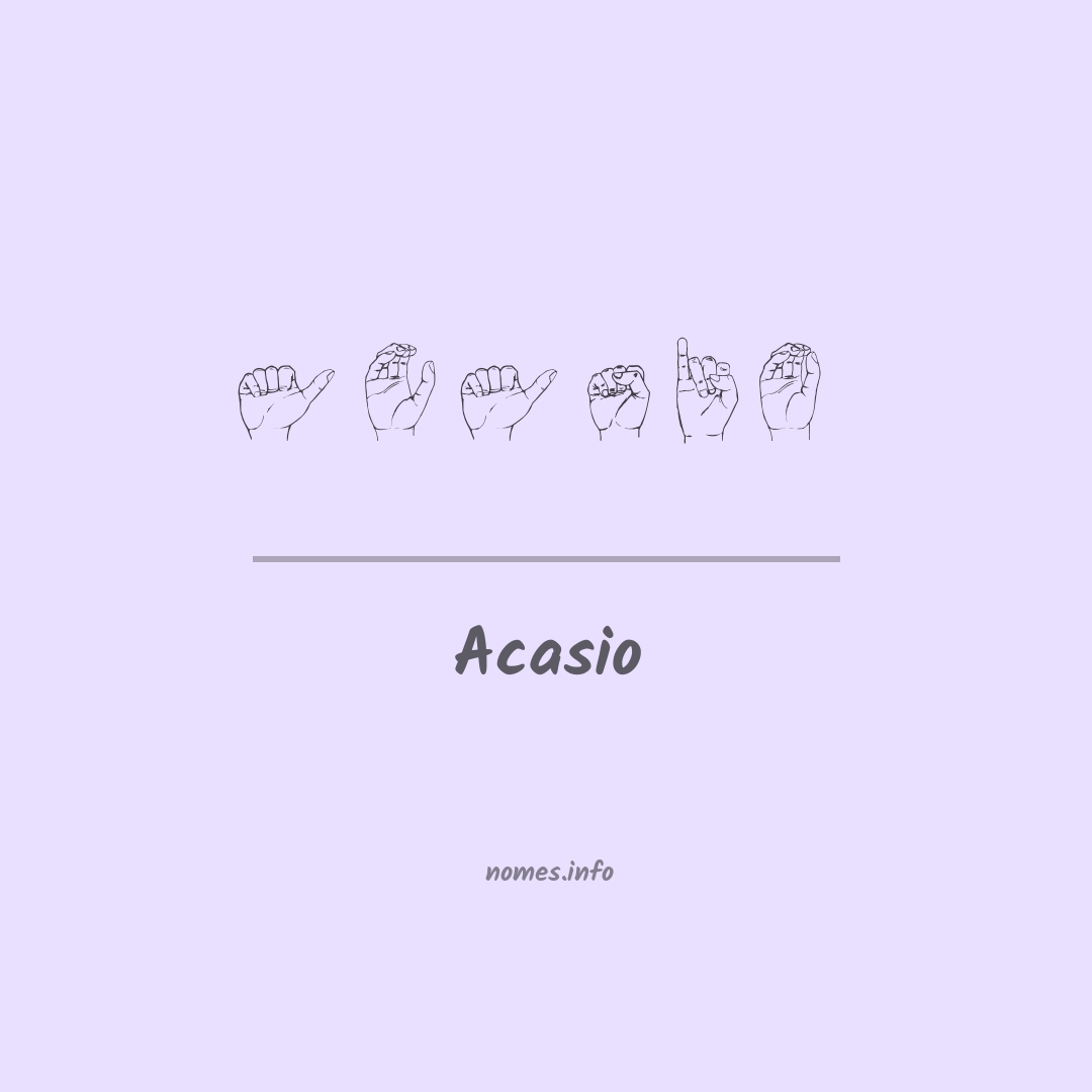 Acasio em Libras