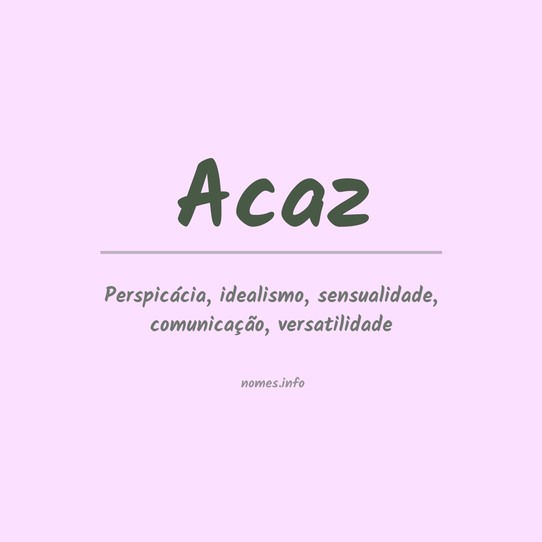 Significado do nome Acaz
