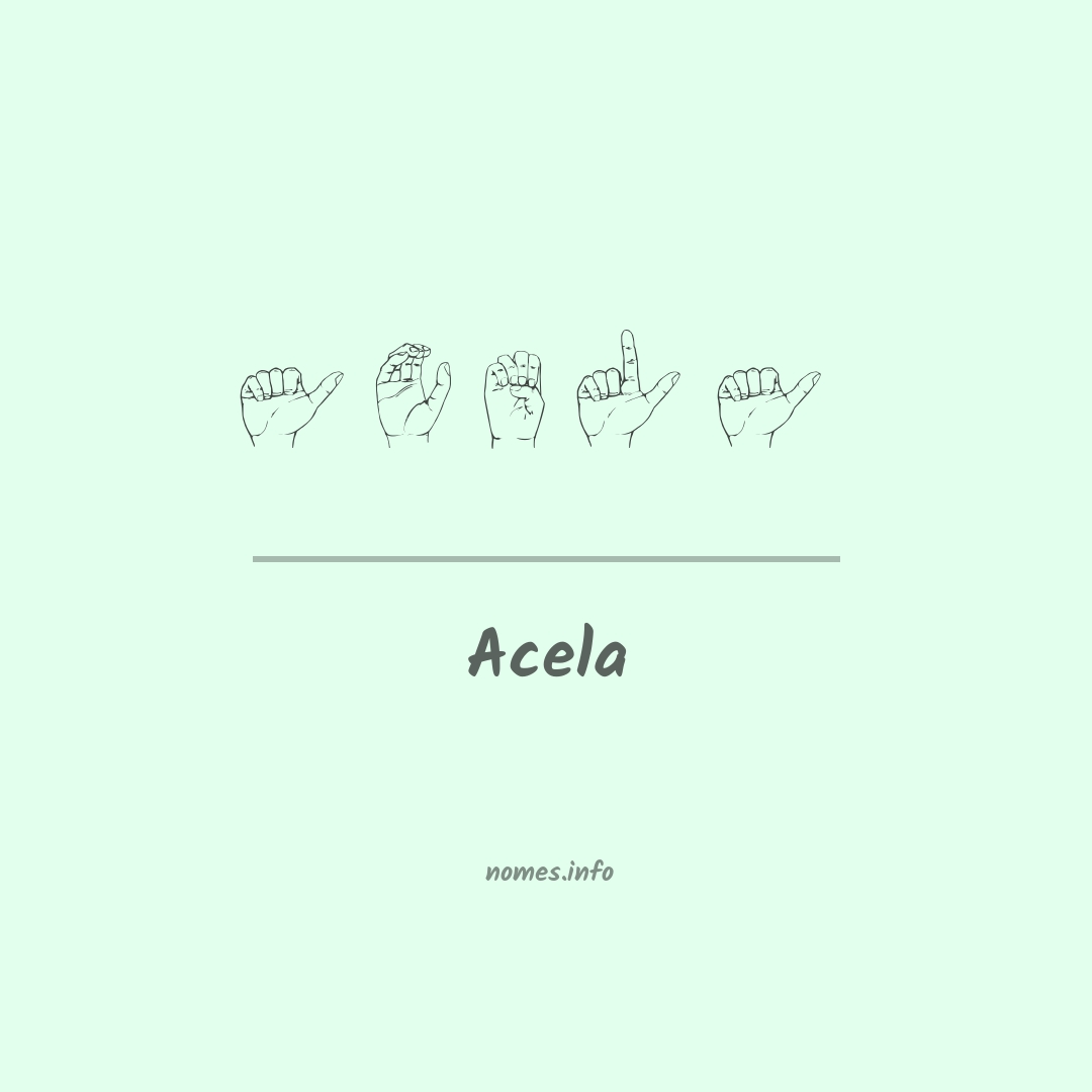 Acela em Libras Acela em Libras