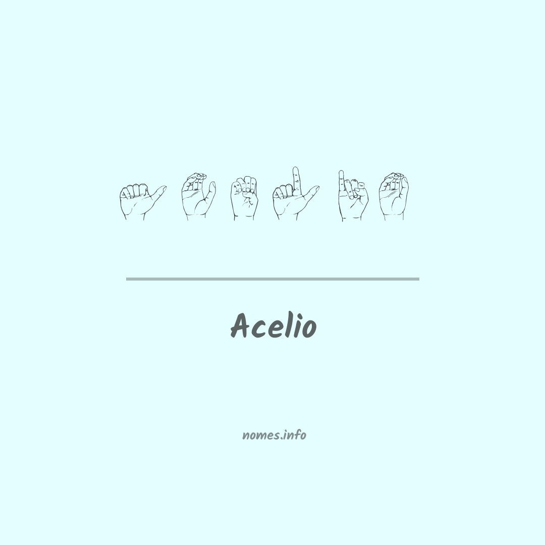 Acelio em Libras Acelio em Libras