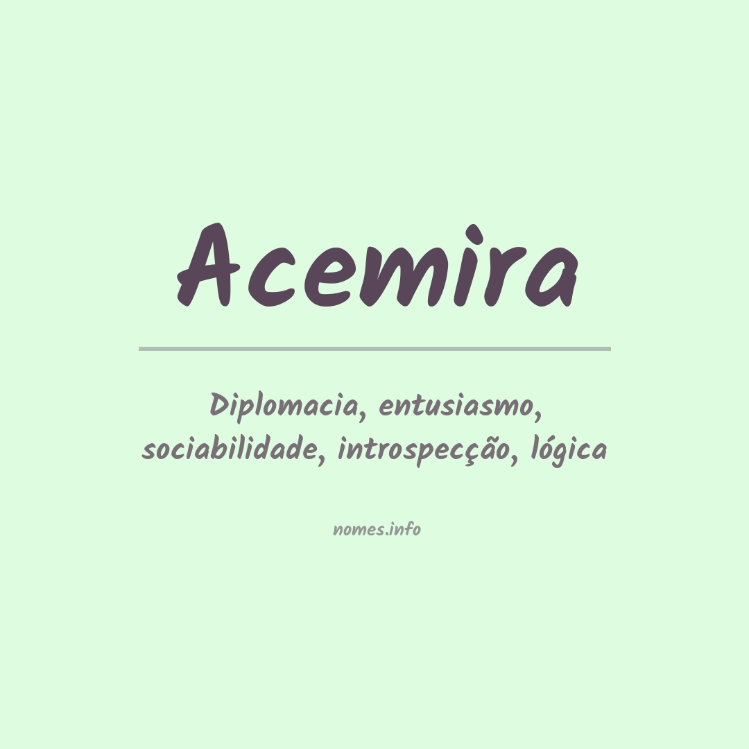 Significado do nome Acemira