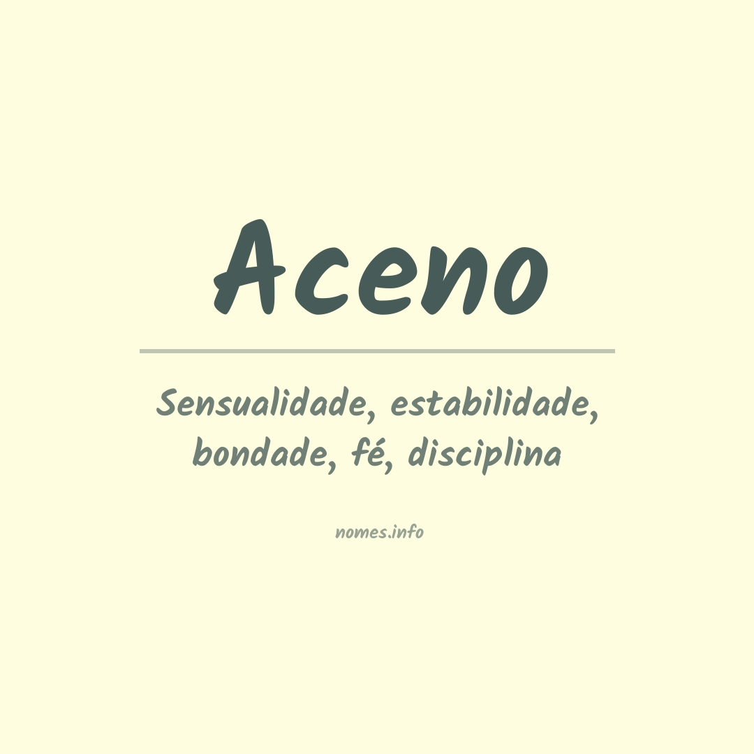 Significado do nome Aceno
