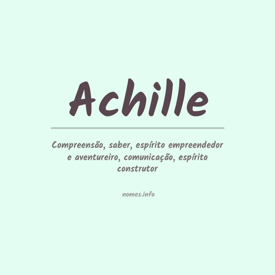 Significado do nome Achille
