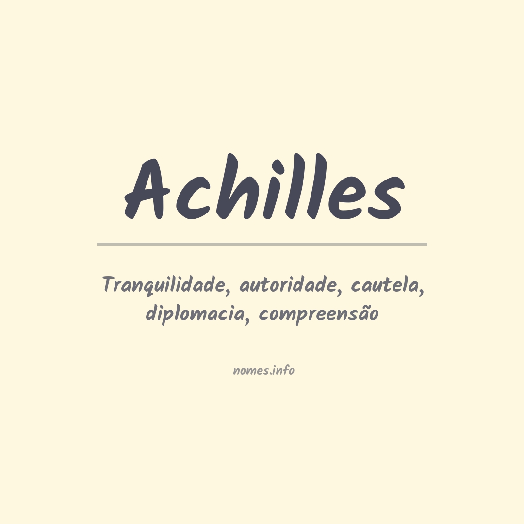 Significado do nome Achilles