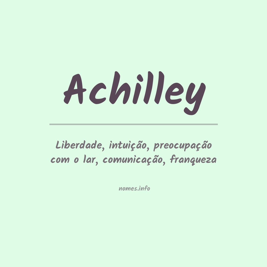 Significado do nome Achilley