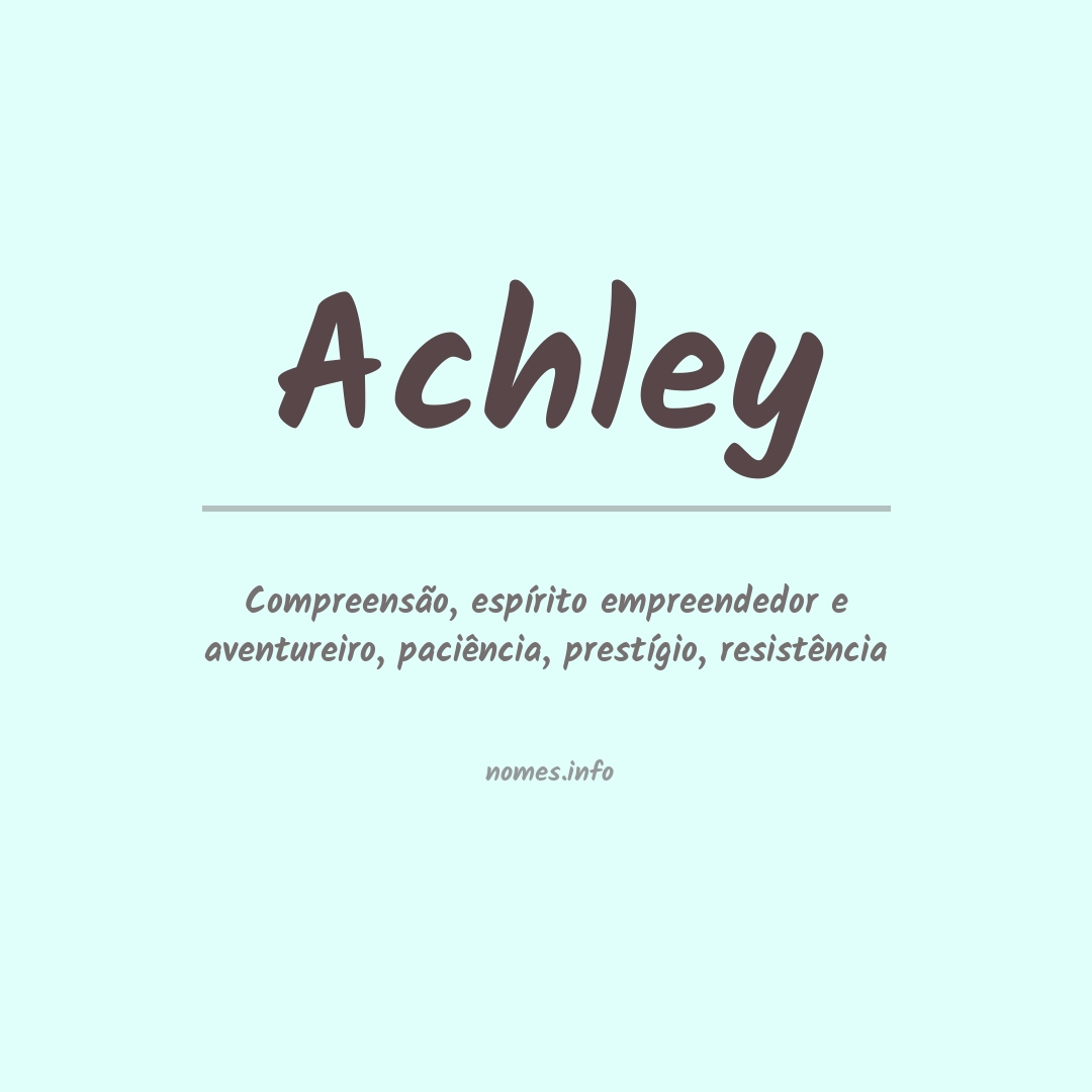 Significado do nome Achley