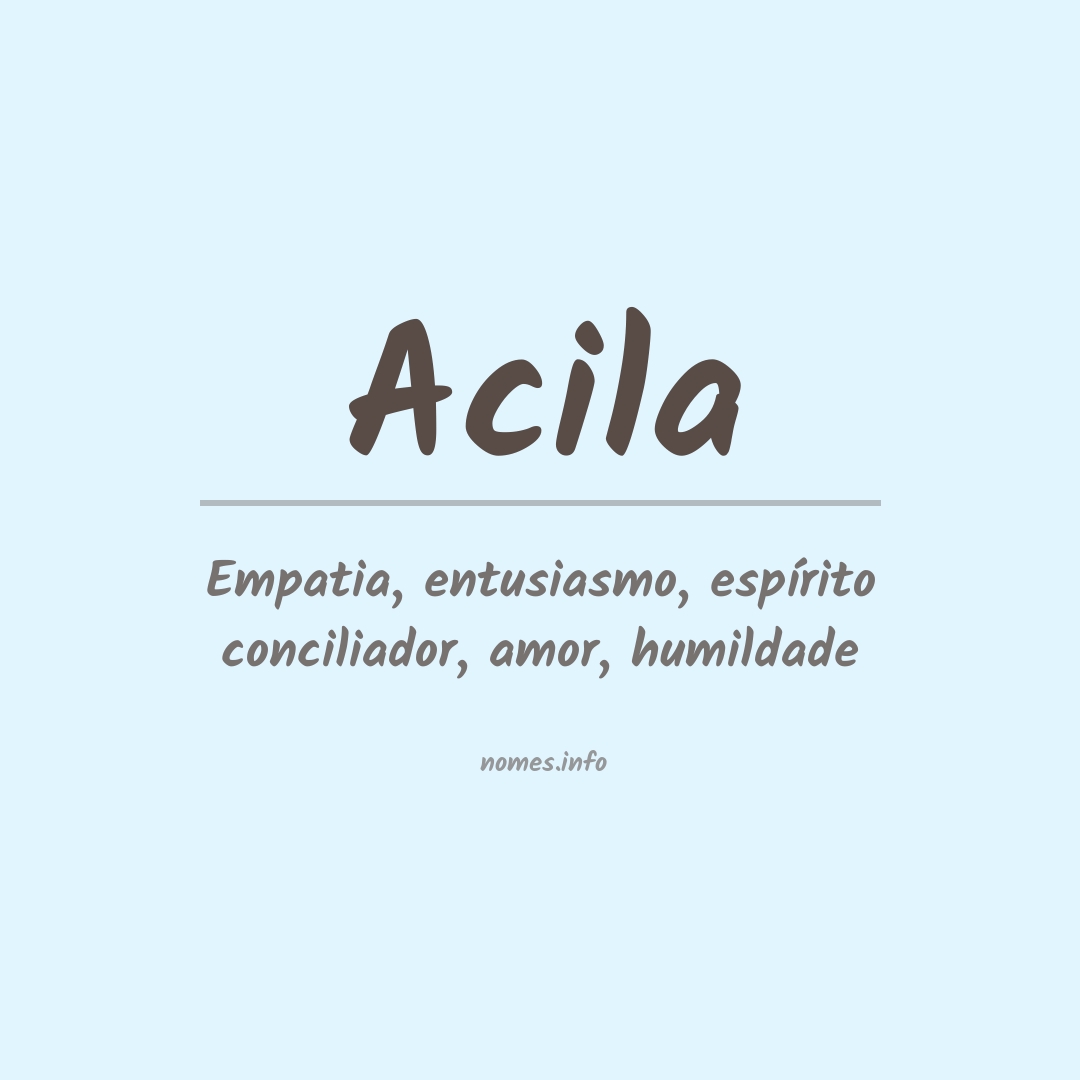 Significado do nome Acila Significado do nome Acila