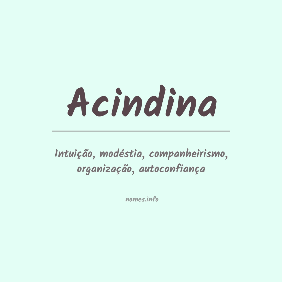 Significado do nome Acindina