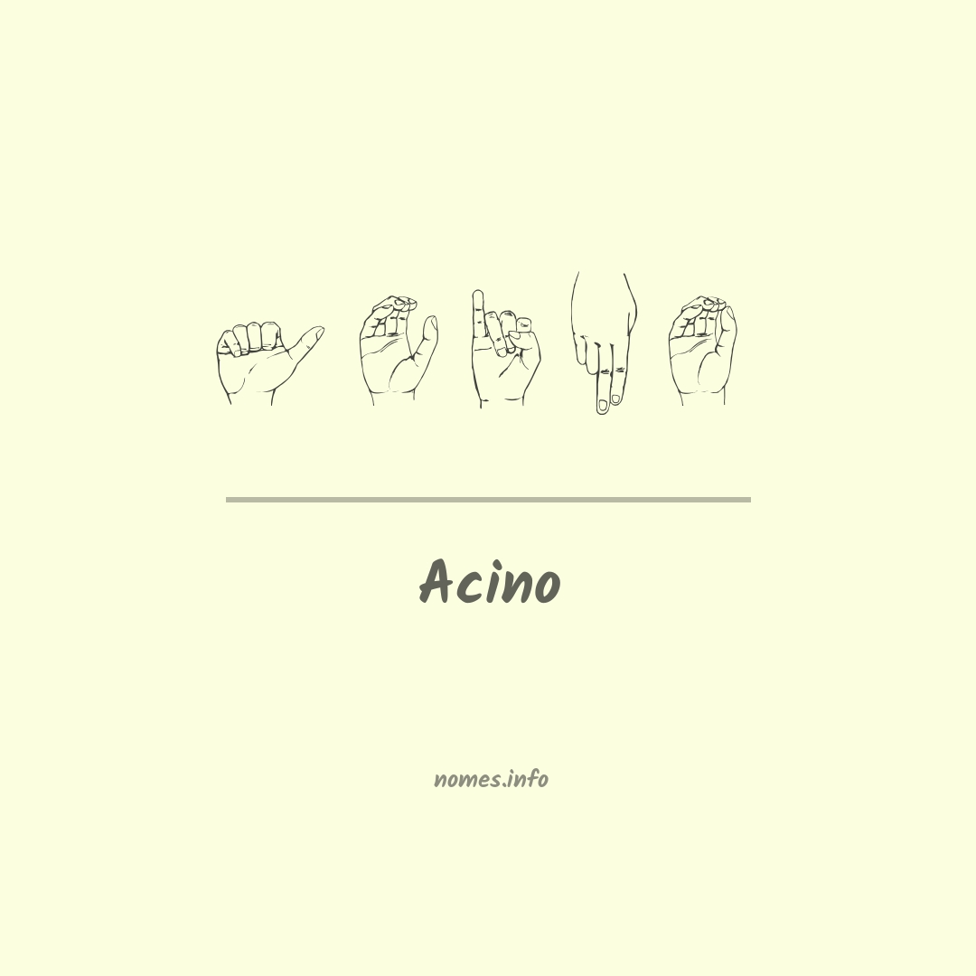 Acino em Libras