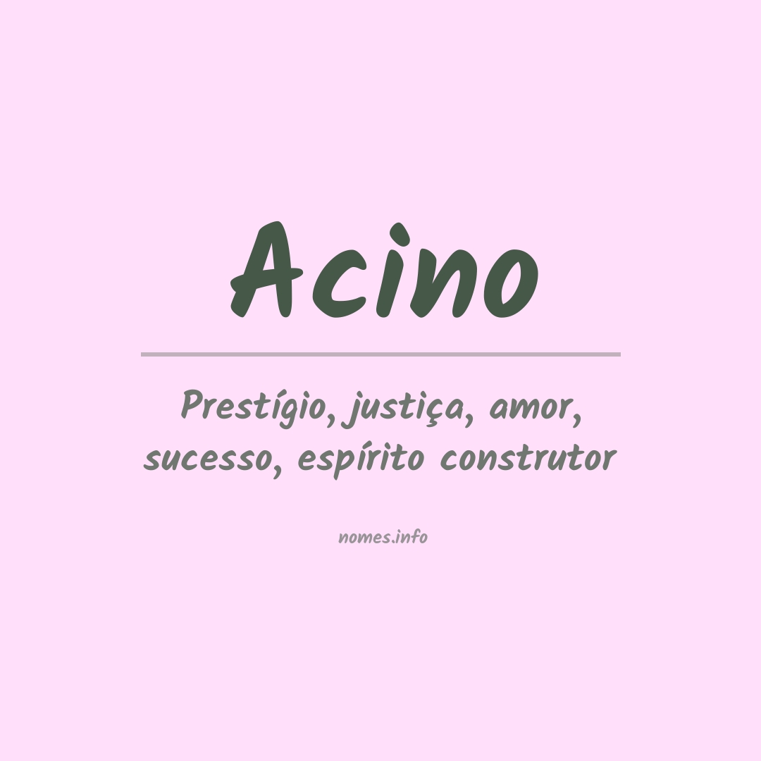 Significado do nome Acino