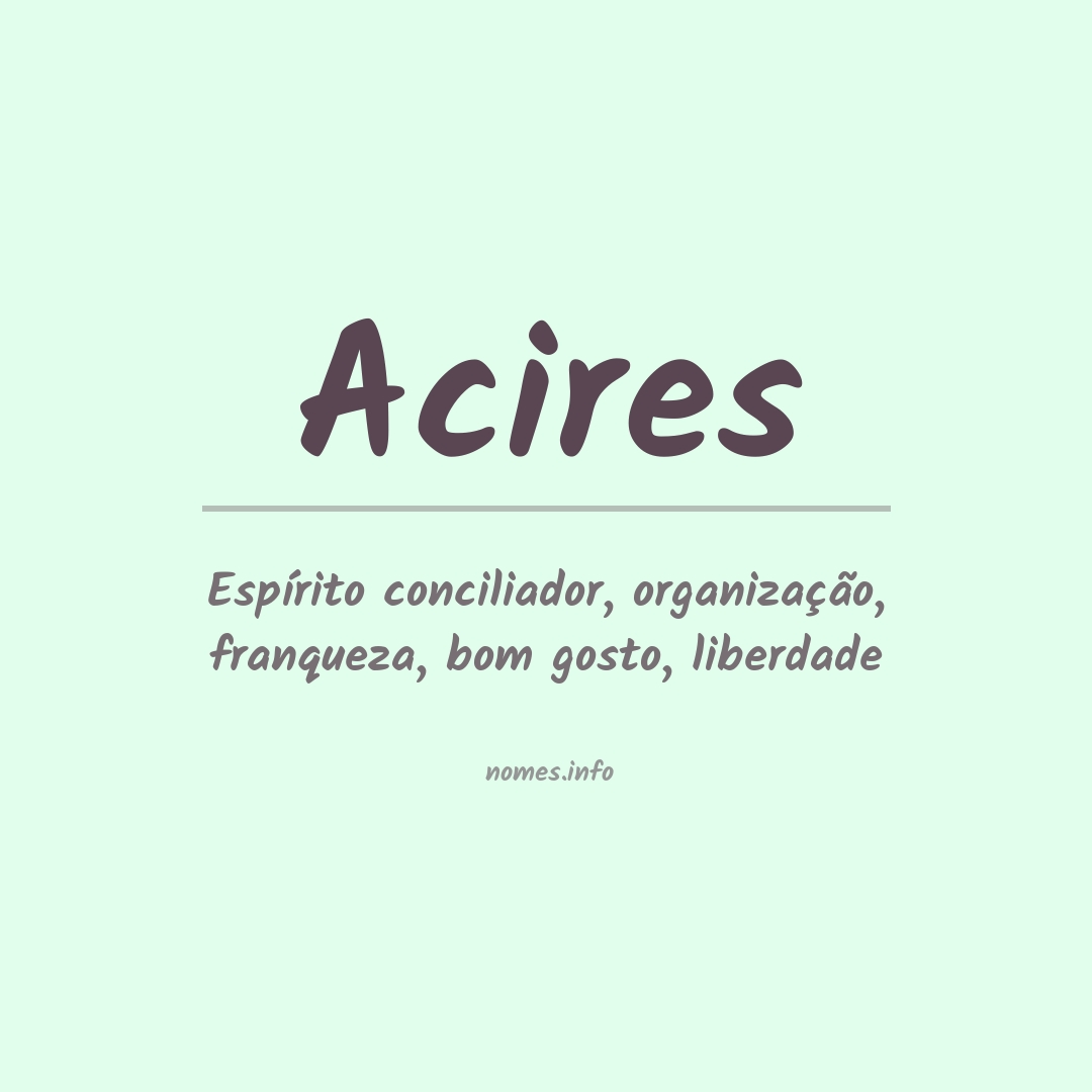 Significado do nome Acires