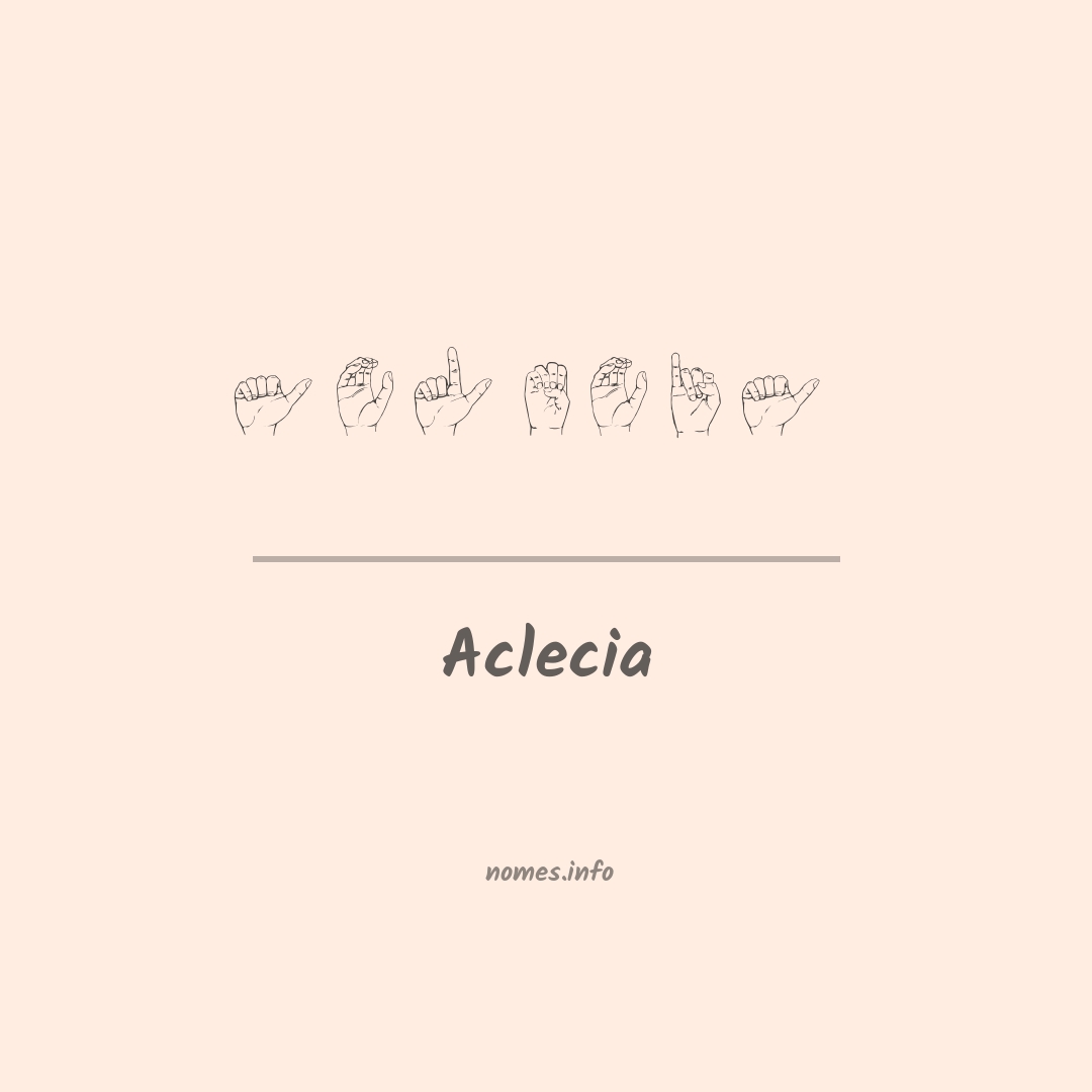 Aclecia em Libras