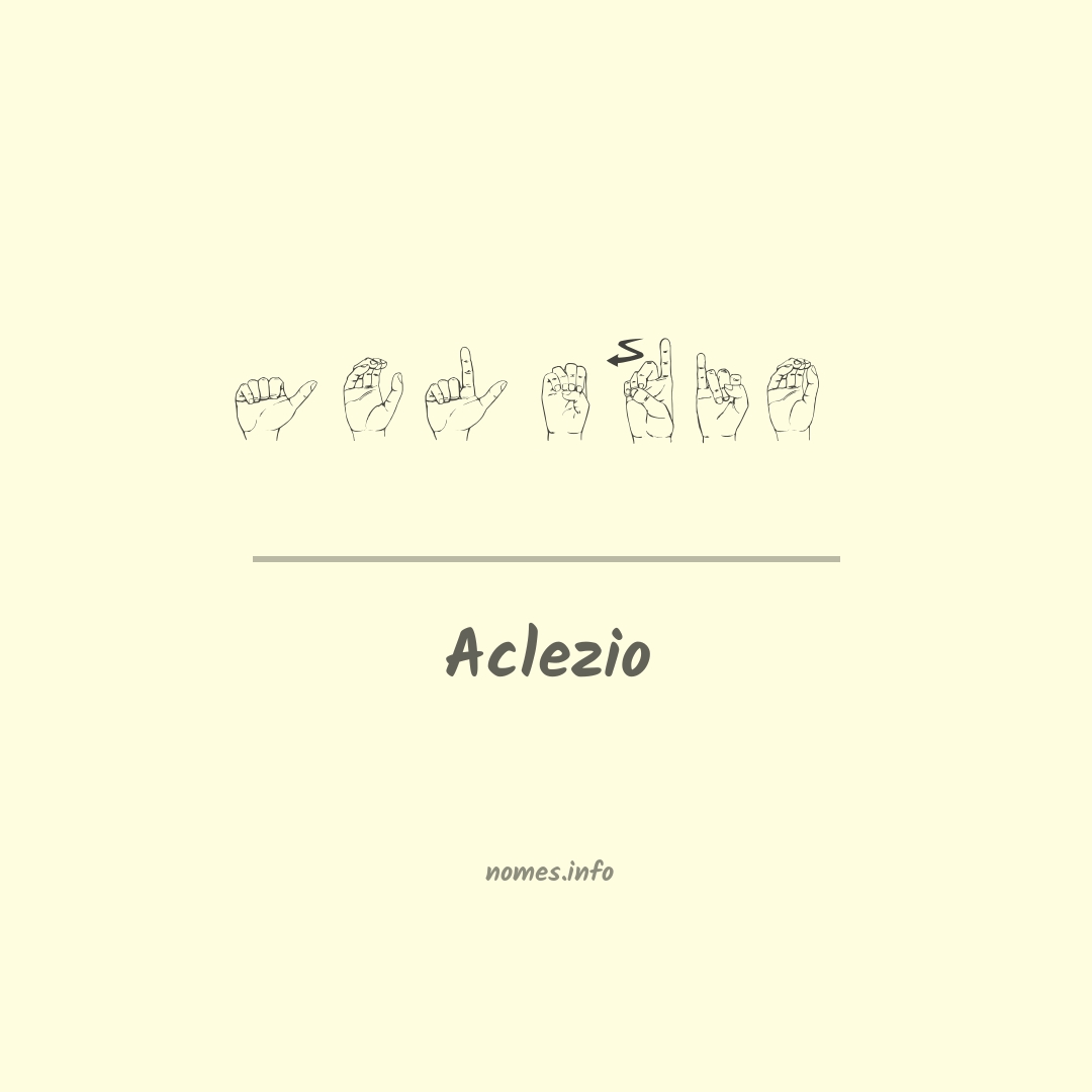 Aclezio em Libras