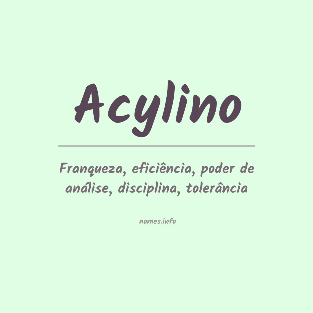 Significado do nome Acylino