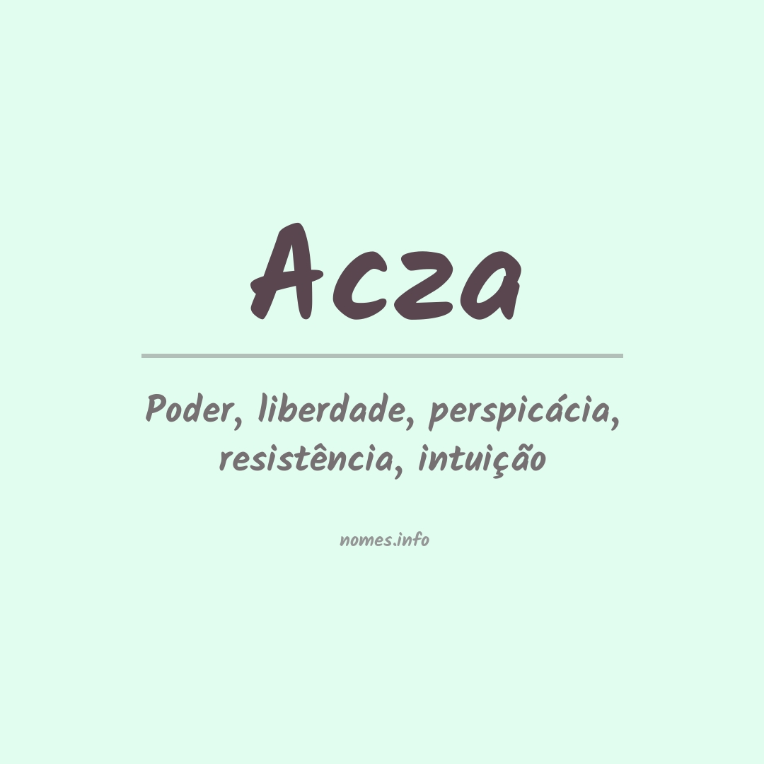 Significado do nome Acza