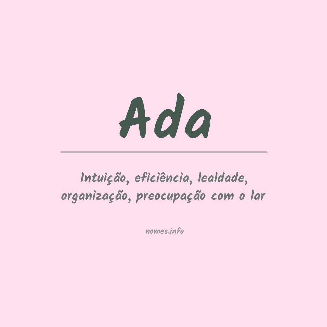 Significado do nome Ada