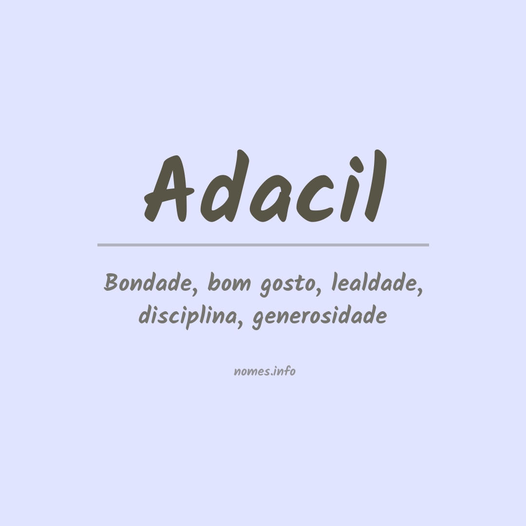 Significado do nome Adacil