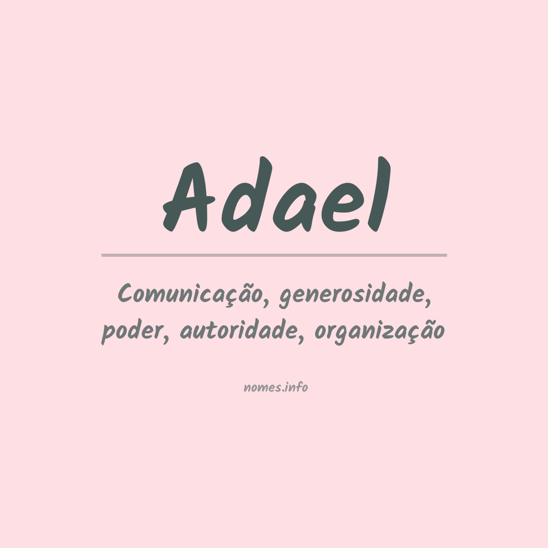 Significado do nome Adael