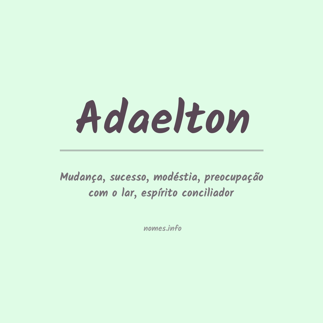Significado do nome Adaelton
