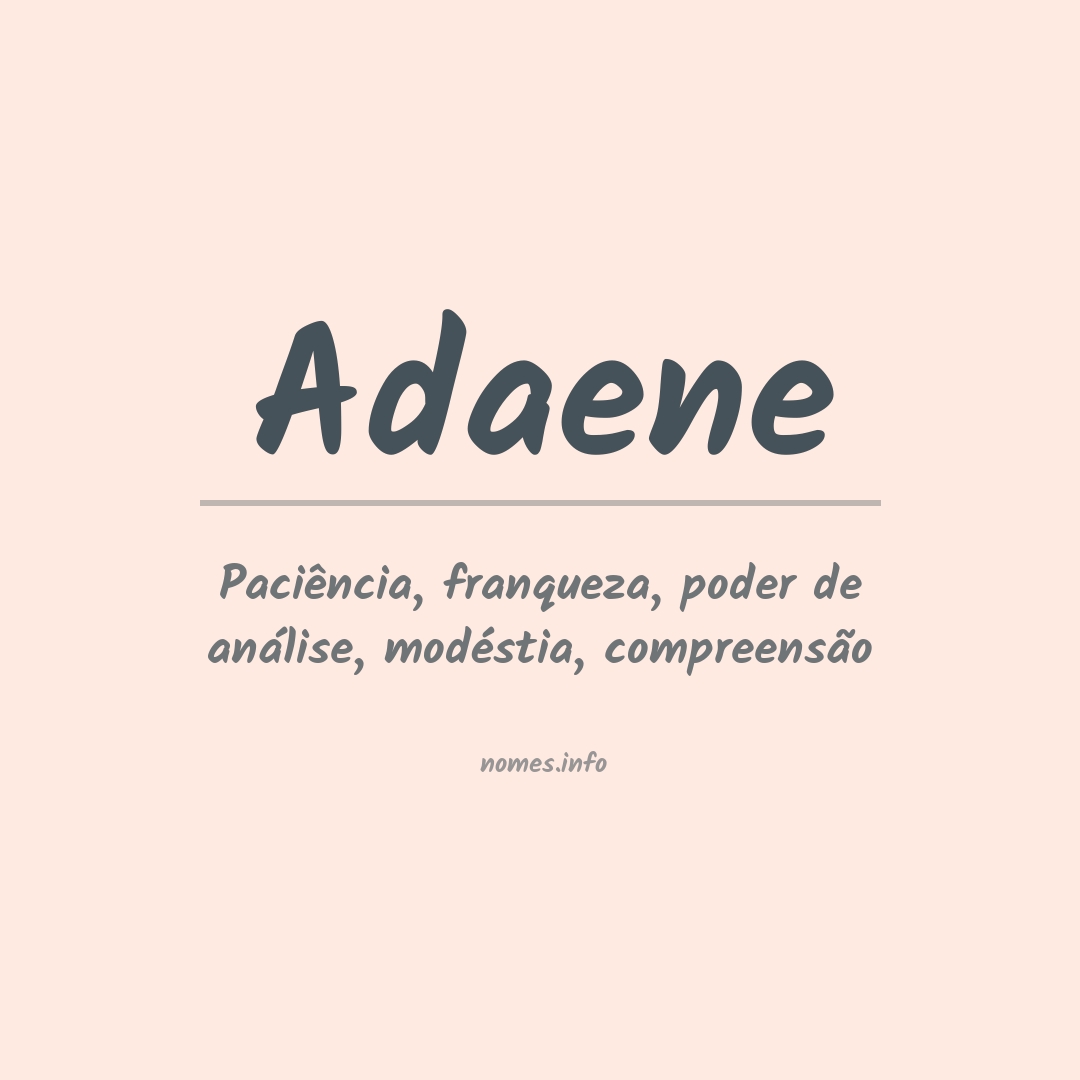 Significado do nome Adaene