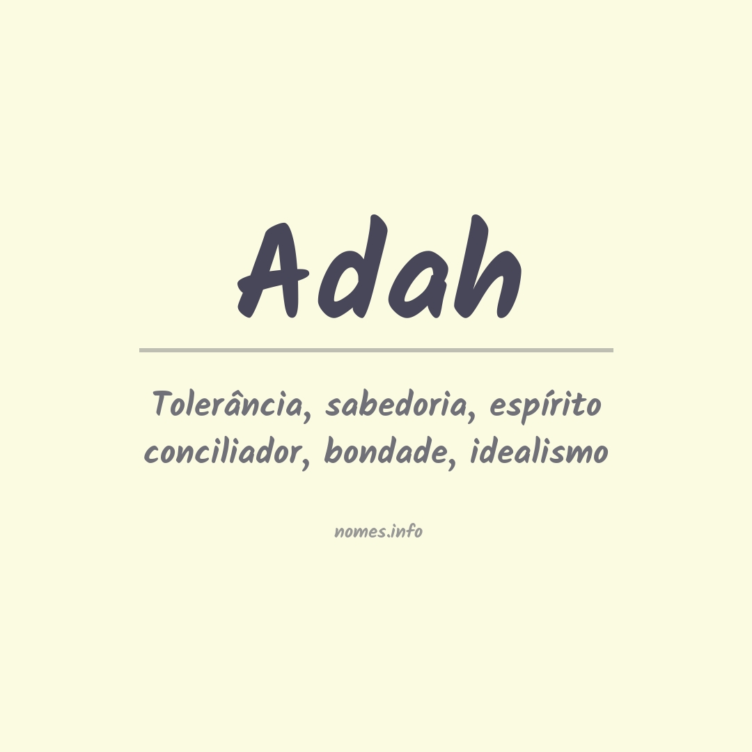Significado do nome Adah