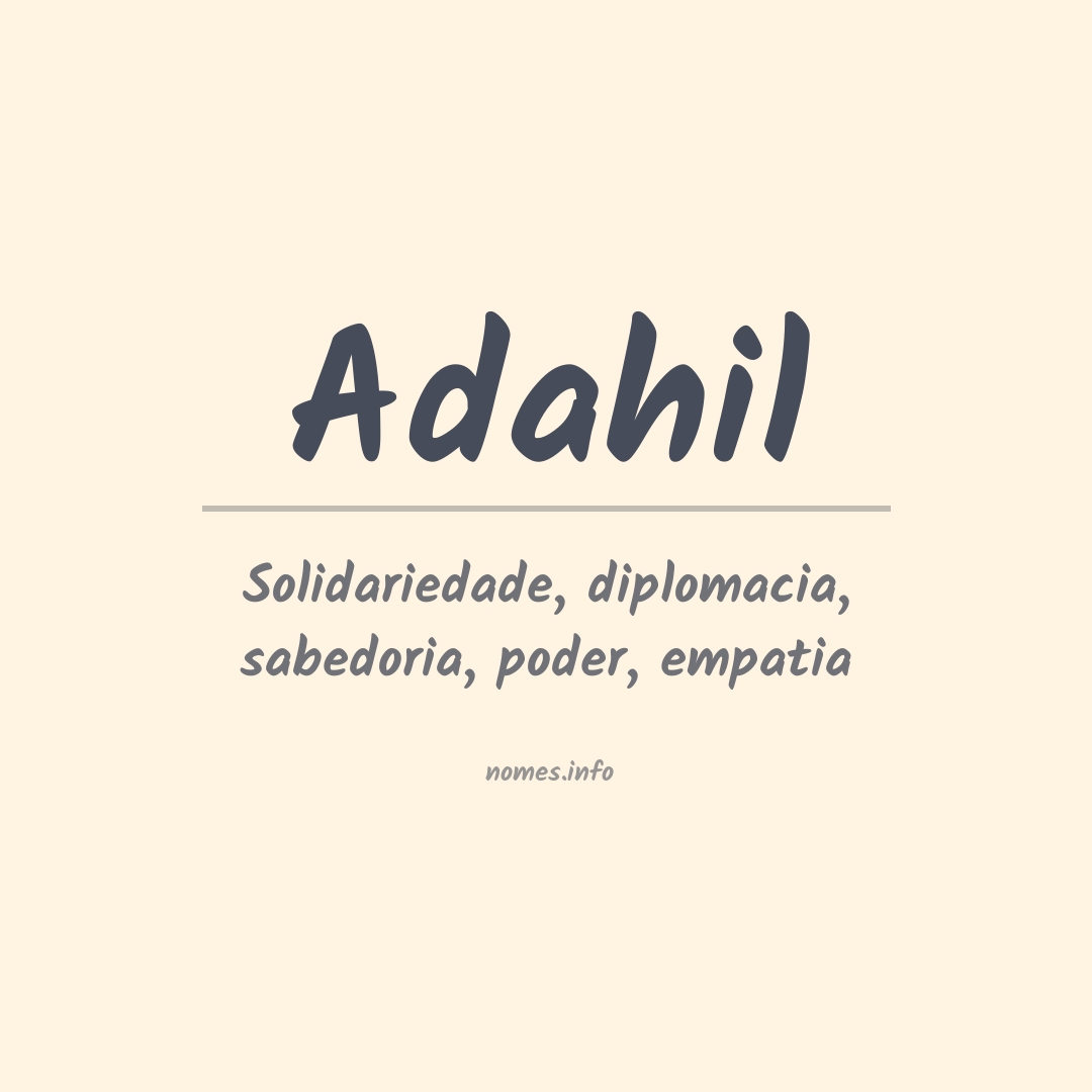 Significado do nome Adahil