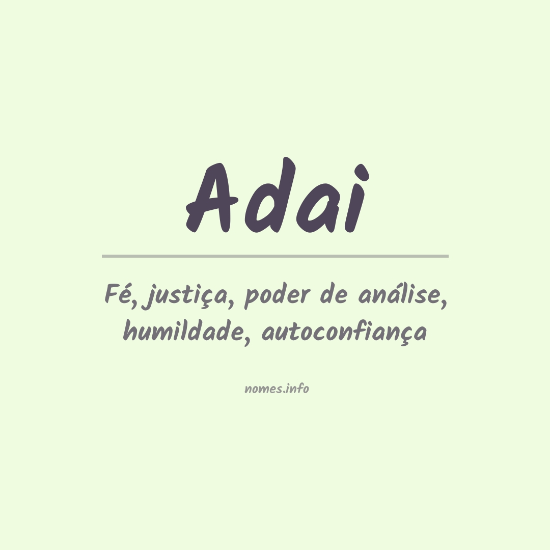 Significado do nome Adai