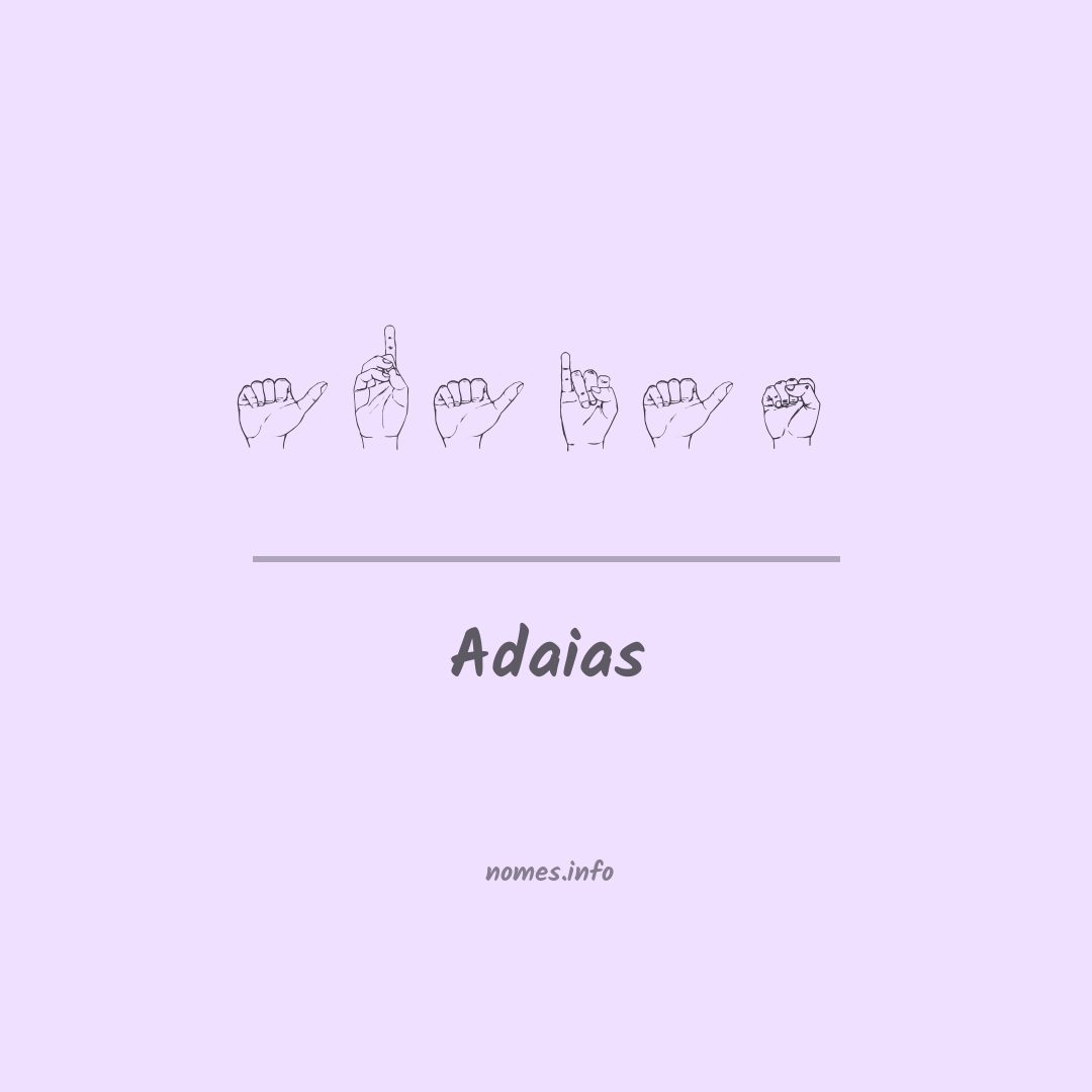 Adaias em Libras