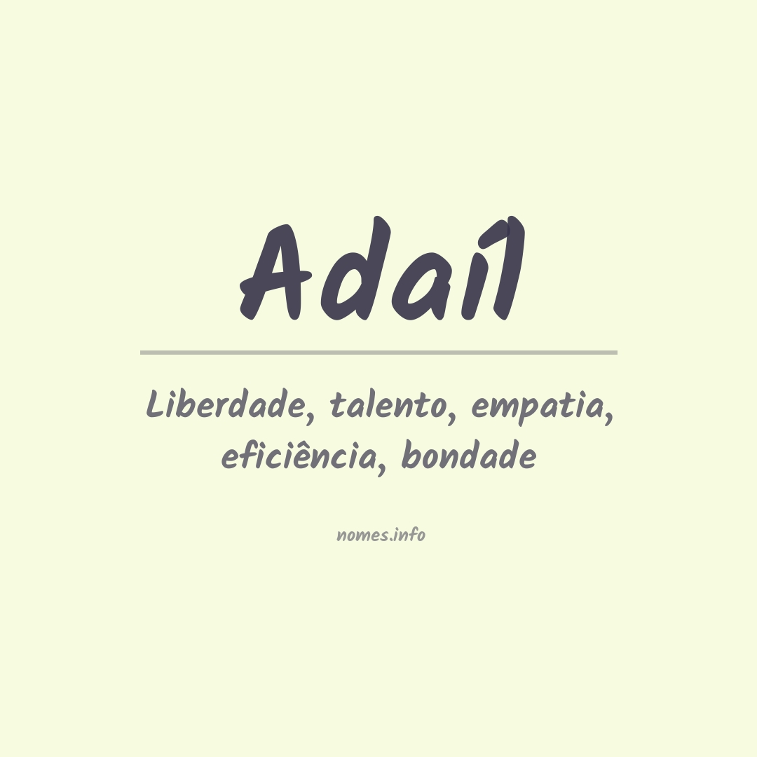 Significado do nome Adaíl