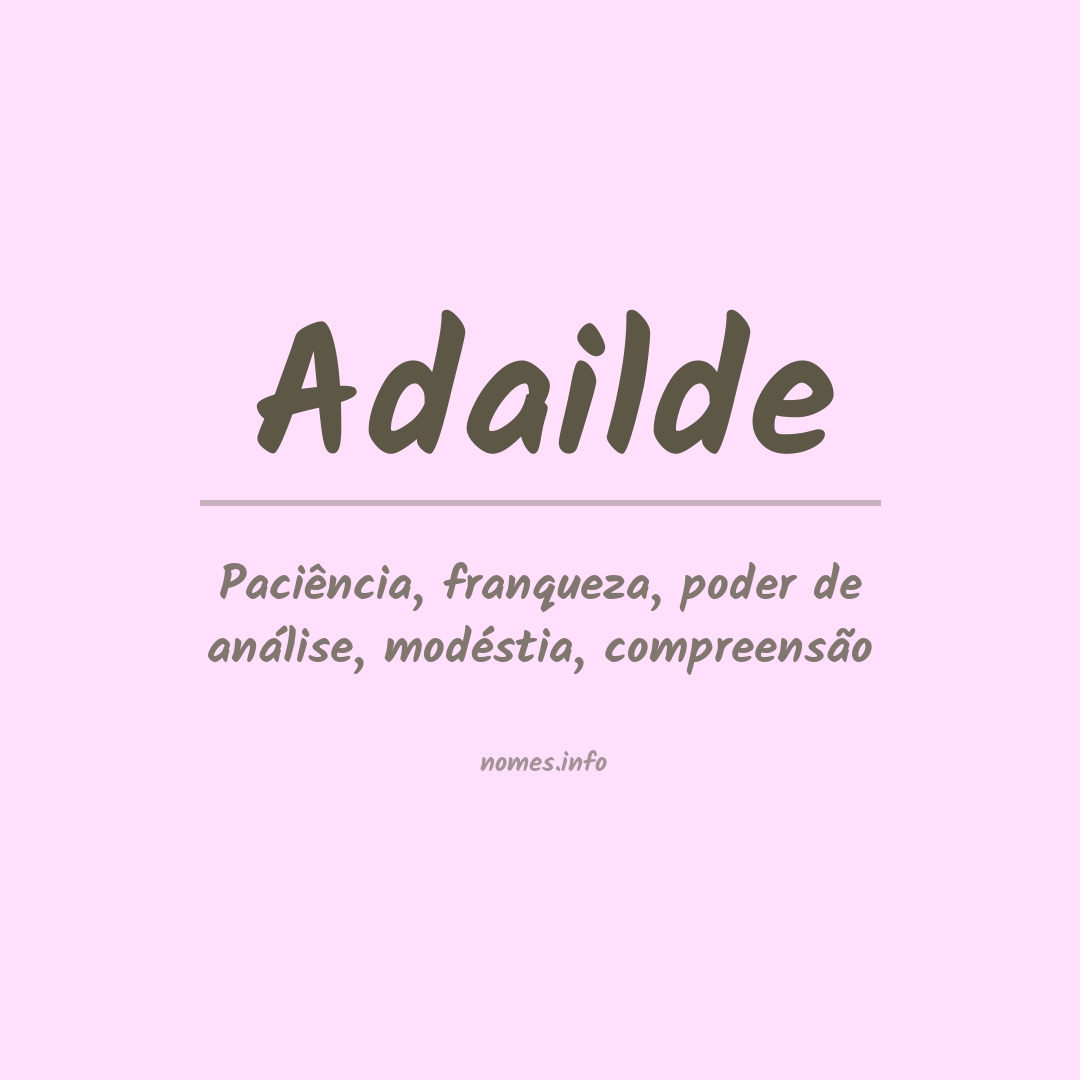 Significado do nome Adailde