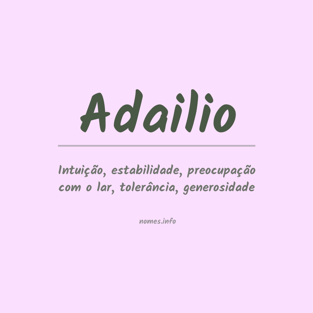 Significado do nome Adailio