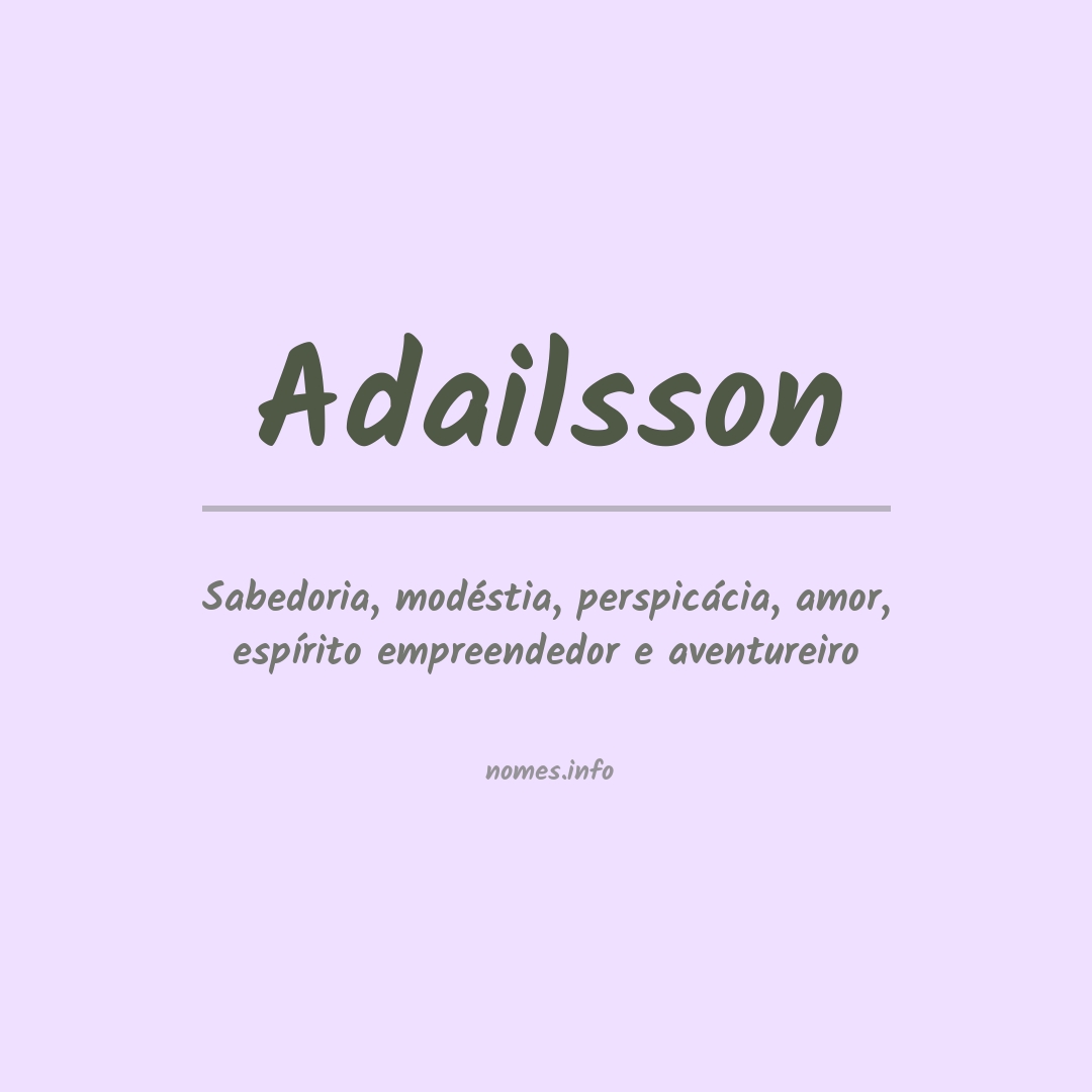 Significado do nome Adailsson