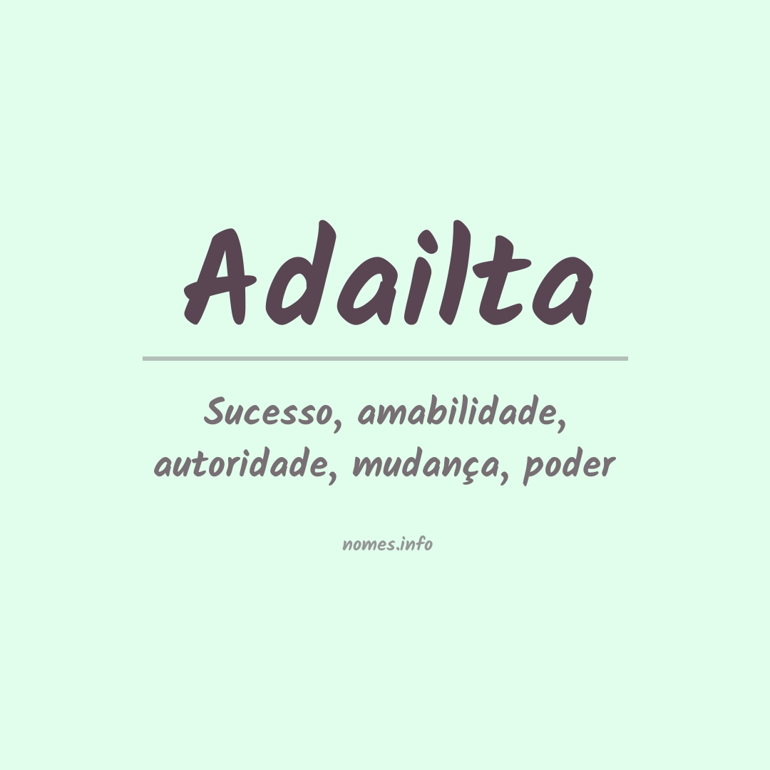 Significado do nome Adailta